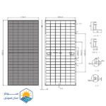 مشخصات مکانیکی پنل خورشیدی دوفازی ۶۳۰ وات مدل TWMNH-66HD - سولار سان سیتی
